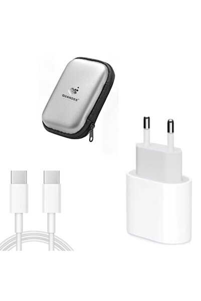 QUANDES Kit de încărcare rapidă USB-C 20W cu cablu USB-C de 1 m și geantă de ...