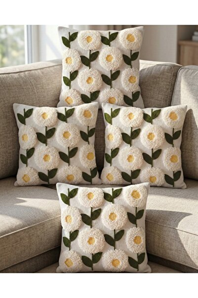 menesahome Punch Embroidery Appearance Papatya cu model imprimare digitală St...