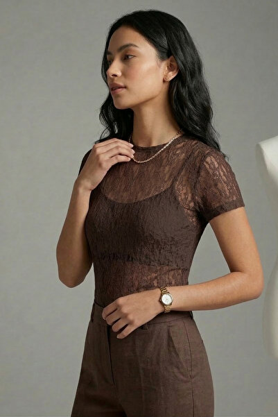 QBZ Sheer Short Sleeve Bodysuit