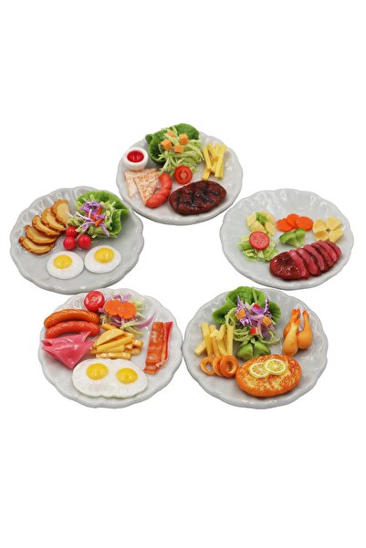 Delixa ThaiHonest Sevimli Karışık 5 Çeşitli Bebek Evi Minyatür Yiyecek, Kolek...