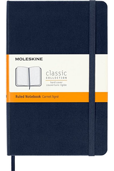 Delixa Classic Collection Striped 11,5X18Cm Medium Hard Cover Notepad Sapphir...