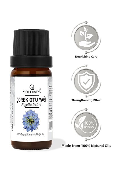 Saldives Black Cumin Seed Oil 20 ml – 100% Natural Undiluted Skin and Hair Ca...