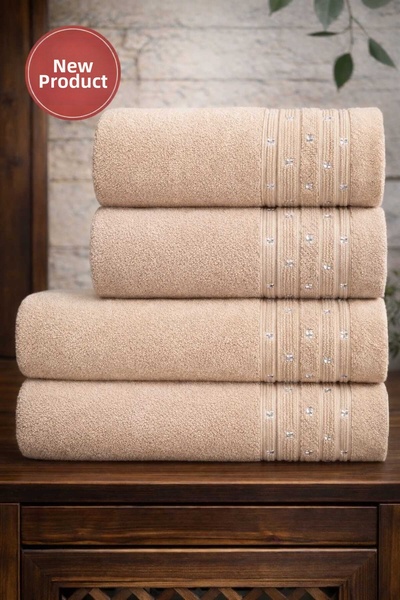 Mela Home Set de prosoape de baie İnci, 4 piese - Set de baie turcească - Pro...