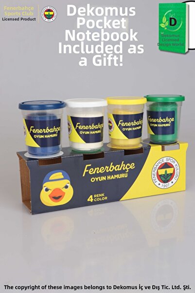 Fenerbahçe "Dekomus Pocket Notebook with Gift" New Season Licensed 4-Piece Pl...