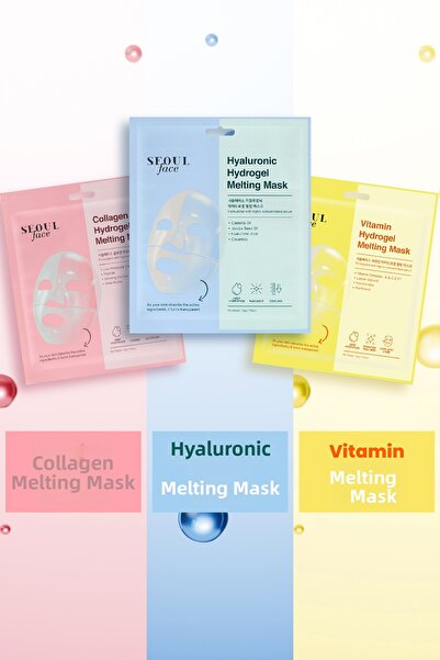 Dermal Hydrogel with Vitamin Collagen and Acid - Transparent Melt Mask 34g, 3...