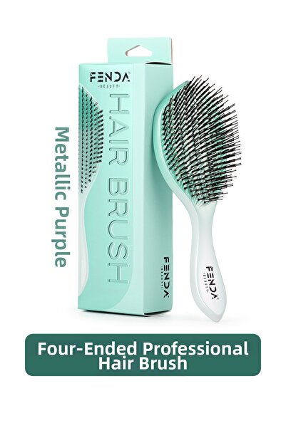 Fenda Επαγγελματική βούρτσα μαλλιών με ευρεία κεφαλή 4 ακίδων, πράσινη FNDFPR...