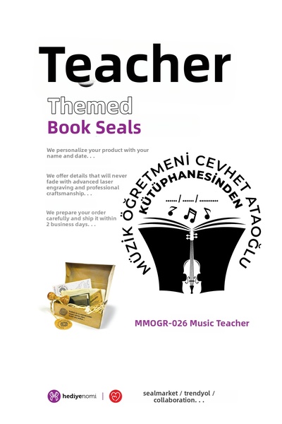 HEDİYENOMİ MühürMarket > ختم كتاب لمعلم الموسيقى - إكس-ليبريس - ختم كتاب > MM...