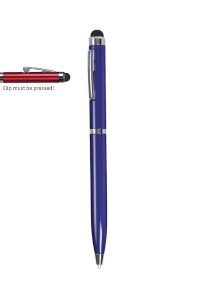 PULKO Promosyon قلم حبر جاف كليب موشن، أزرق كوبالت