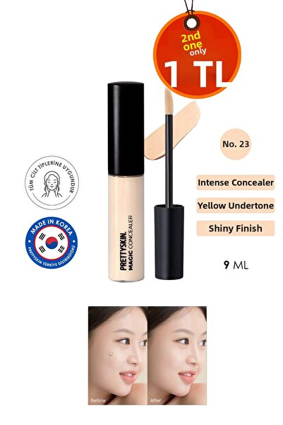 PRETTYSKIN كونسيلر سحري يدوم طويلاً، كونسيلر عالي التغطية