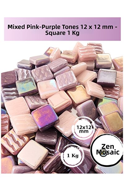 Zen Mozaik Pietre de mozaic din sticlă în culori asortate pentru lucrări de m...