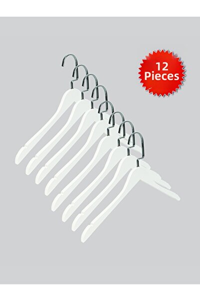 NYN خشب M001-Ç (خطاف فضي لاما) شماعات للقمصان والقمصان القصيرة والبلوزات والف...