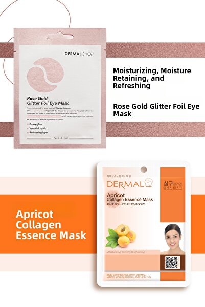 Dermal Rose Gold 3-layer Eye Mask - Moisturizing, Firming and Brightening Apr...
