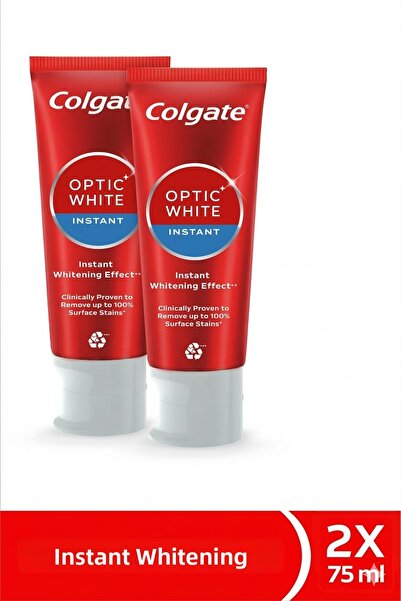 Colgate Optic white instant whitening toothpaste 75 ml x 2 pieces