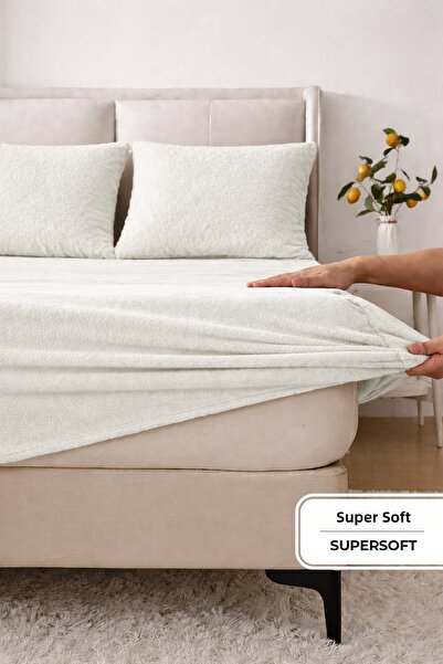 EvienHome Super Soft Flannel Fitted Sheet Set Single/ Double