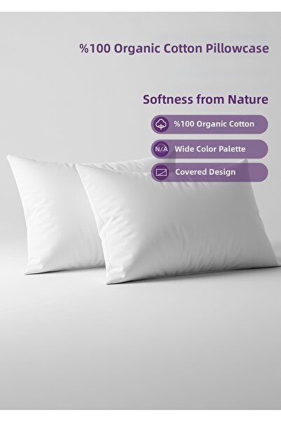 Days In Colours Set de 2 huse de pernă Ranforce 100% bumbac - 50x70 - Alb - S...