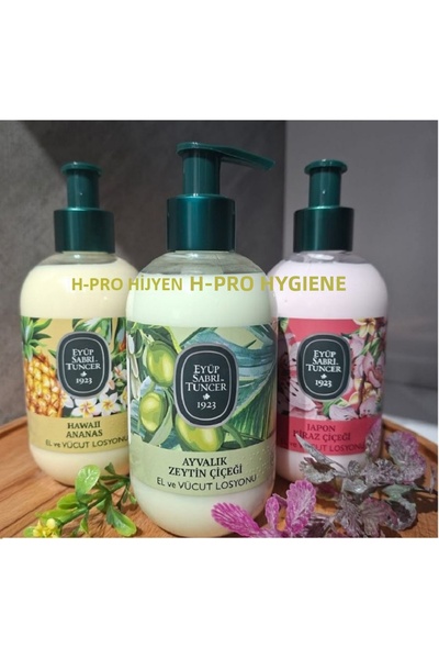 Eyüp Sabri Tuncer Hand and Body Lotions 280 ml X 3 Pieces, H-Pro Hygiene Market