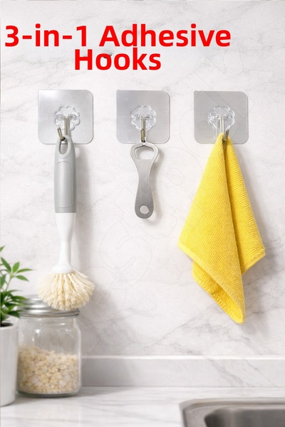 Destpak 3 قطع من شرائط التعليق الملونة من إينوكس - للحمام والمطبخ وخلف الباب ...