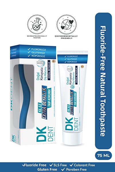 DKDENT معجون أسنان كلاسيكي خالي من الغلوتين (مع فرشاة) 75 مل