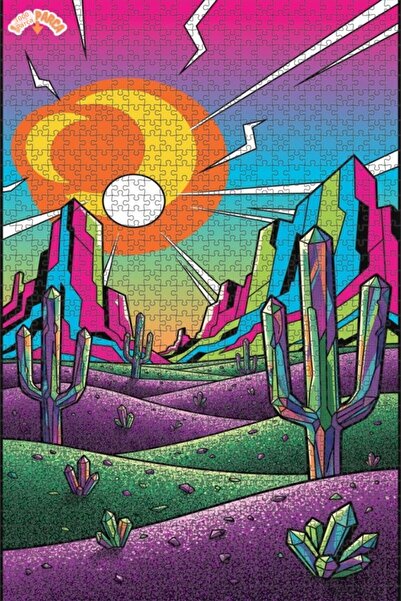 Esranın Dünyası لغز فني خطي بمظهر غرب الصحراء البري من كريستال ديزرت، 1000 قط...