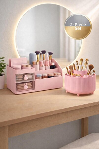 Blackstar Θήκη οργάνωσης μακιγιάζ και κοσμημάτων - Ροζ