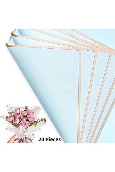 roco paper Flower Bouquet Paper, Flower Wrapping Paper with Gold Edge, Matte ...