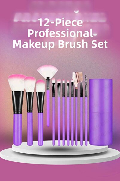 shopwave مجموعة مكياج احترافية مكونة من 12 قطعة ذات شعيرات ناعمة مناسبة لمكيا...