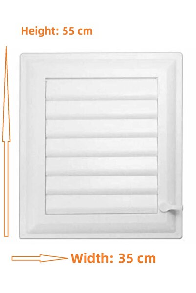 PANJURMEN Grilă de ventilație pentru toaletă și baie, 35 cm x 55 cm (Lățime: ...