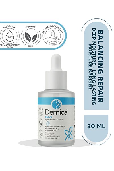 Dernica مركب حمض الهيالورونيك HA-3 - سيروم ترطيب مكثف ثلاثي الأبعاد وإصلاح حا...