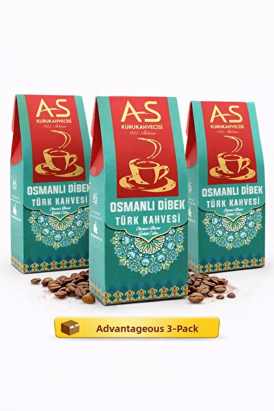 AS Kurukahvecisi طقم قهوة ديبك التركية الاقتصادي مكون من 3 قطع