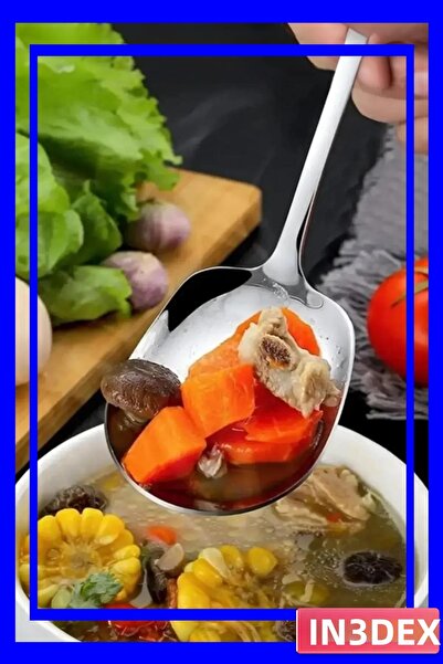 İN3DEX Stainless Steel Spoon for Serving Salads and Desserts 20cm