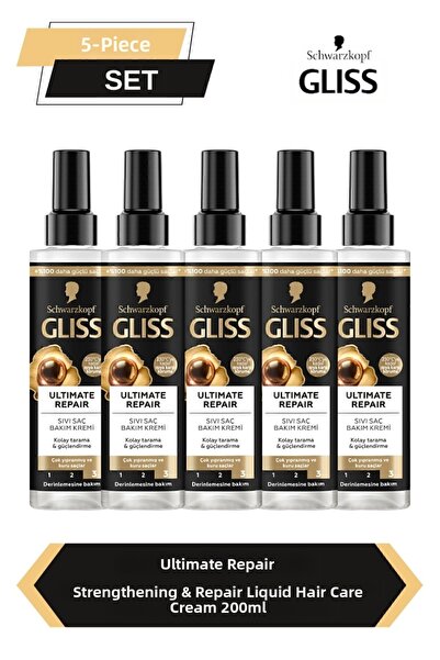 Gliss Ultimate Repair - مجموعة بلسم سائل 200 مل × 5 قطع