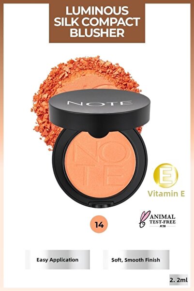 NOTE Fard de obraz compact Luminous Mătase Toz Allık - 14 Coral visător