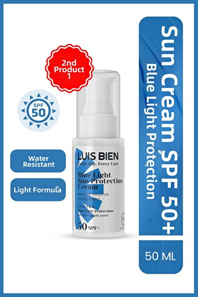 Luis Bien كريم الشمس للحماية من الضوء الأزرق بعامل حماية من الشمس 50+ 50 مل |...