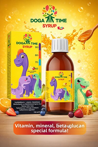 DoğaTime شراب دوغا تايم كيدز متعدد الفيتامينات 150 مل