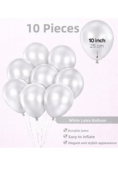 BKMC PARTY 10 Pcs Latex Balloons 10 Inch Party Balloon Birthday Decoration Ba...