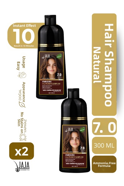 Jaja شامبو الشعر البني الكوبرا 7.0 |   300 مل × 2 قطعة وللبيضات البيضاء