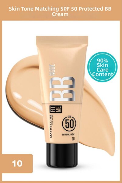 Maybelline New York Fit Me Nude Cilt Bakımı Etkili Nemlendirici SPF50 BB Krem...