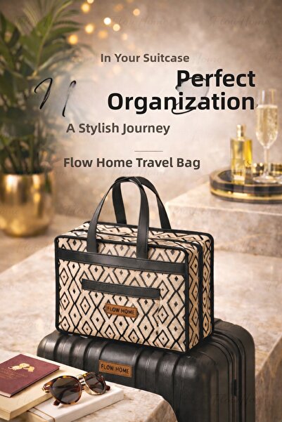 Flow Home Travel Organizer with Bag Compartments for Suitcases, Shoes and Clo...