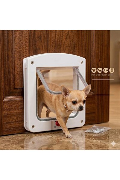 Tasma Market Cat and Small Dog Gate with 4-Way Locking System - 7 kg Capacity...