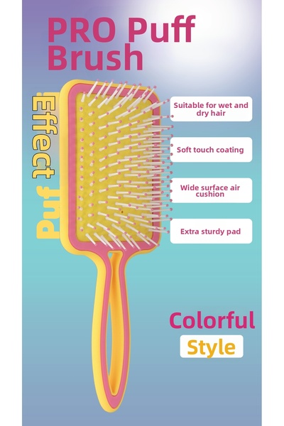 PROCO فرشاة شعر ناعمة الملمس - وسادة هوائية ذات سطح مموج