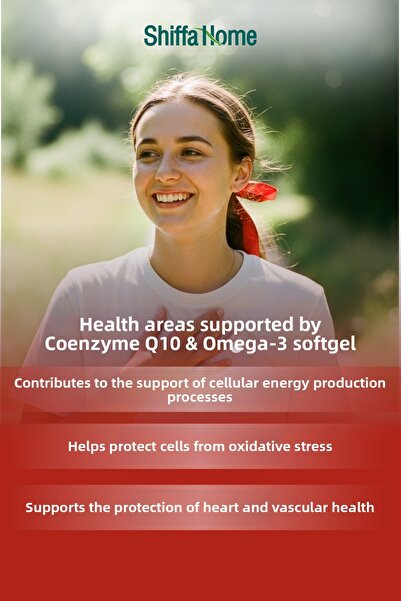 Shiffa Home Coenzyme Q10 Fish Oil Omega3 30 Capsules Softgel Food Supplement