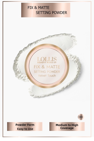 Lollis Fix & Matte Setting Powder Makeup Fixer Mattifying Powder - 00