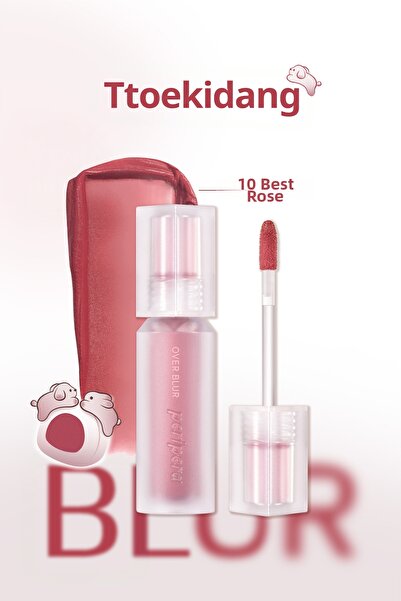 PERIPERA PERIPERA Over Blur Tint - يدوم طوال اليوم، ملمع ناعم، Best Rose (010)