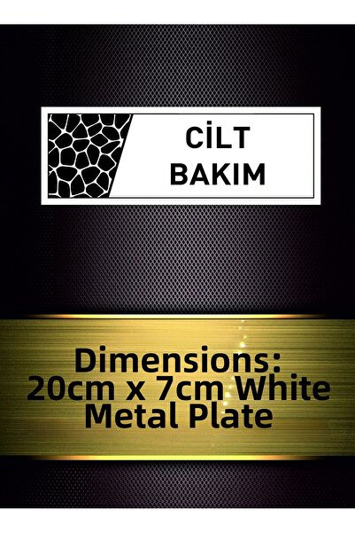 sıradışıhediyem White Metal Plate with Skin Care Writing