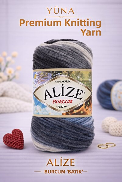 Alize Burcum Batik Knitting Yarn for Babies Scarf Beanie Ba Blanket Rgü Yarn ...