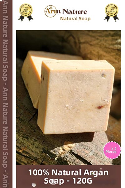 Carlburn # صابون الأرغان 100% طبيعي ذو رائحة جميلة لليدين والوجه والشعر والجس...