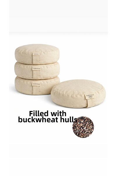 SUNYOGA Γιόγκα Διαλογισμός Μίνι Δερμάτινο Κρέμα με γέμιση από φλοιό φαγόπυρου...