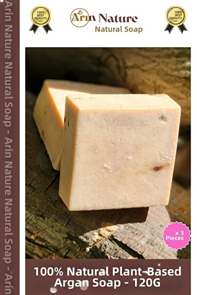 Carlburn # صابون الأرغان 100% طبيعي ذو رائحة جميلة لليدين والوجه والشعر والجس...