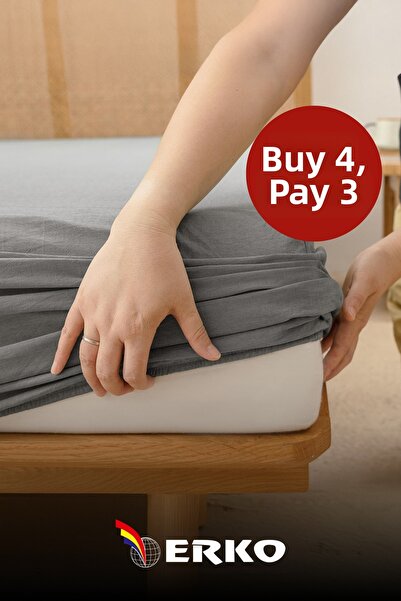 Erko Dört Mevsim 100% Cotton Combed Cotton Elastic Sheet Single Double King Size