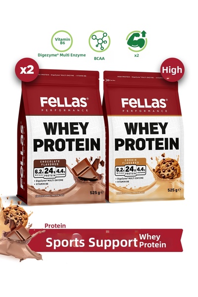 Fellas Whey Protein Powder Chocolate Flavor (525 g) X 2 + Whey Protein Powder...
